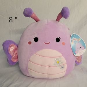 NWT 8" Brenda the Butterfly White Flowers Squishmallow Kellytoy Plush Toy